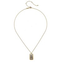 18k Charmes Cartes De Tarot Colliers Pour Femmes Zircon Soleil Étoile Lune Carré Collier Hiphop Punk Chaîne Ras Du Cou Bijoux Vintage