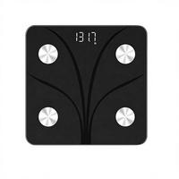 Balance connectée Bluetooth OEM en gros, rechargeable, en verre trempé, avec synchronisation via application et prise en charge multi-utilisateurs pour le suivi de la forme physique