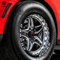 Rines Deportivos Forjados de 16, 17 y 18 Pulgadas, 5 Radios, Diseño Cóncavo, Beadlock, Plateado/Negro, para Toyota Supra