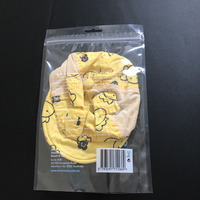 Chapeaux à trou rond en plastique laminé à haute transparence emballage sac ziplock transparent