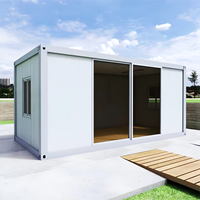 Maison conteneur esthétique personnalisable de style bureau, offrant une grande durabilité et un design moderne pour un usage professionnel