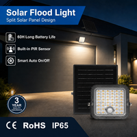 Projecteur LED solaire extérieur IP65, 150LM/W super lumineux, différents modes de fonctionnement pour l'éclairage extérieur des murs, des jardins, des fermes