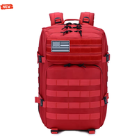 Sac à dos tactique antivol imperméable en Oxford 900D, faible MOQ, 45L, avec pochette Molle, pour assaut, camping, randonnée, doublure polyester, OEM