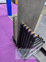 Présentoir de carreaux à glissière simple Push Pull Grand Format Ceramie Supports de carreaux Affichage Pierre Quartz Échantillon Métal Présentoir