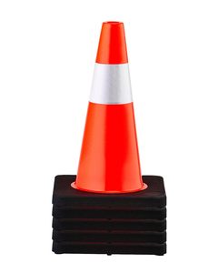 Conos de Seguridad CITICITY, Conos de Tráfico de 18 Pulgadas, Conos de Construcción de PVC Naranja con Cintas Reflectantes, para Control de Tráfico - Product Image 1