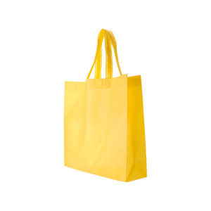 Borsa Shopping Gialla TNT 38x34x10 cm Riutilizzabile per la Spesa e l'Uso Quotidiano - Product Image 1