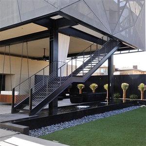 Le Migliori Ringhiere in Vetro per Scale, Design Moderno, Scale in Acciaio al Carbonio, Finitura Antiruggine, Facile Installazione per Uso Esterno - Product Image 5