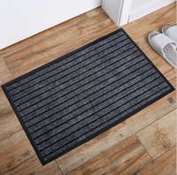 Tapis d'entrée durable à rayures, sur mesure, couleurs variées, tapis de sol à profil bas, retient la saleté pour porte d'entrée