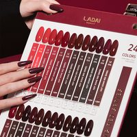 ZRKGEL Fournitures pour ongles LADAI – Kit de vernis gel UV 24 couleurs rouge automne de luxe, qualité salon, logo personnalisé, vente en gros OEM