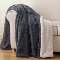 Confortable Bouclés Doux En Peluche Ruché Vison Couvertures pour L'hiver Pelliccia Mongolie Faux Fourrure De Vison Royal Teddy En Fausse Fourrure Jeter Couvertures
