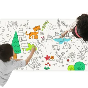 New Product Children Drawing Paper Roll Long 10 Meters Sticker Roll Coloring Poster High Quality Drawing Coloring Paper Roll