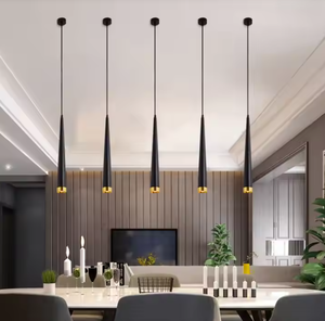 Lampade a sospensione a LED a tubo lungo lampada a sospensione illuminazione cucina isola dimmerabile sala da pranzo Bar 5W 7W 50 alluminio 24 110 - Product Image 2