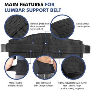 Ceinture de soutien lombaire pour soulager la douleur de la hernie discale et de la sciatique - Product Image 3