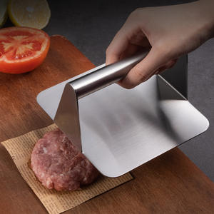 Prensa de carne cuadrada de acero inoxidable para hacer hamburguesas, herramienta de Metal de forma cuadrada para cocinar barbacoa, hamburguesas - Product Image 2