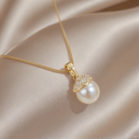 Nouveau NFC pendentif à la mode Imitation collier de perles 13.56MHz NFC cadeaux pour les femmes RFID bijoux Imitation perle cadeaux de vacances