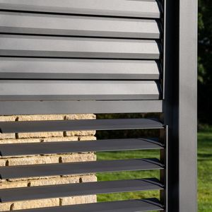 Panneaux de clôture à persiennes réglables électriques/manuels en aluminium et en métal pour jardin/pergola de loisirs et clôture de portes et fenêtres - Product Image 3