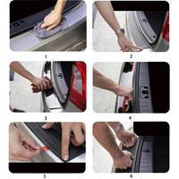 Protecteur de pare-choc arrière de voiture en caoutchouc noir, protection universelle, contre les rayures, résistante, pour portes, accessoire, couverture de garniture, pour SUV