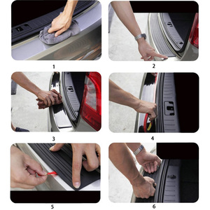 <span class=keywords><strong>Protector</strong></span> de Parachoques Trasero para Coche Goma Universal Negra Resistente a Arañazos, Cubierta de Moldura para Puerta de <span class=keywords><strong>Maletero</strong></span> Accesorio para SUV - Product Image 5