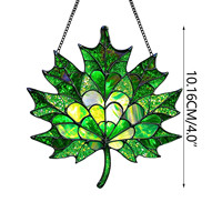 Décoration murale festive en forme de feuille d'érable imprimée en UV sur acrylique pour une utilisation multi-occasions