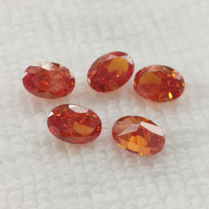 Pierre de zircone cubique ovale synthétique colorée, taille glace pilée, 5x7mm, pour la fabrication de bijoux - Product Image 2