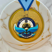 Médaille en métal 3D personnalisée haut de gamme en forme d'aigle, avec émail et cordon, pour événements sportifs et défis de marathon (vente en gros)