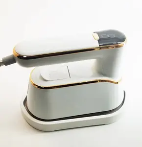 Peralatan rumah tangga otomatis genggam keramik Soleplate LCD Mini besi semprotan listrik setrika uap untuk setrika pakaian