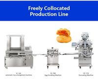 Ligne de production de biscuits explosifs YC-170, poids réglable de 10 à 180 g, 20 à 120 pièces/min, acier 304, contrôle par écran tactile, moules remplaçables