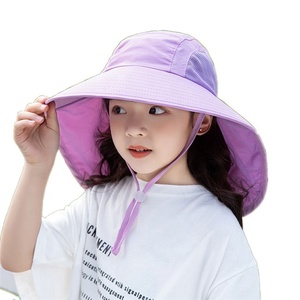 Sombrero de <span class=keywords><strong>Pescador</strong></span> para Niños, Color Sólido, para <span class=keywords><strong>Playa</strong></span>, Verano 2023, con Gran Visera y Cordón - Product Image 2