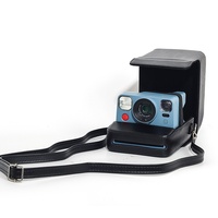 Sac pour appareil photo en cuir pour appareil photo instantané Polaroid Now, étui de protection, couleur unie, rangement simple, accessoires pour appareil photo