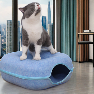 Casa para Gatos Plegable Grande de Fieltro Personalizada de Mofelt Factory, Cueva y Túnel Cuadrados de Tela de Fieltro con Relleno de Poliéster Extraíble y Lavable - Product Image 3