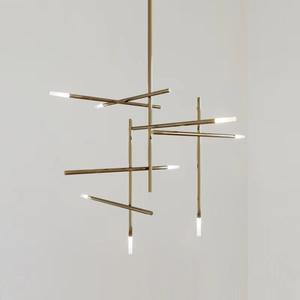 工业风格人造卫星吊灯豪华阁楼树枝吊灯，带遥控发光二极管吊灯，用于房间装饰 - Product Image 3