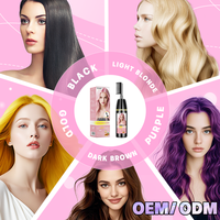 Vente en gros de haute qualité couleur cheveux teinture magique peigne noir brun shampooing professionnel Permanent rapide cheveux teinture peigne prix remise
