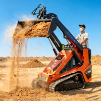 Mini-chargeuse sur chenilles XC1100 de 1 tonne, engin de terrassement, moteur Kubota, boîte de vitesses, mini-chargeuse