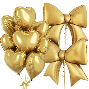 Set di 10 <span class=keywords><strong>Palloncini</strong></span> a Forma di Fiocco Opachi in Foil per Decorazioni di Compleanni, Matrimoni, Baby Shower, <span class=keywords><strong>Palloncini</strong></span> ad Elio - Product Image 6
