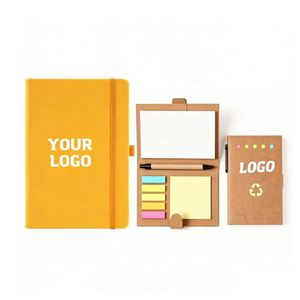 Wholesale Foil Hot Stamp Printing Logo Promo Business Gift Notebooks Hard Pu Leather Cover Notebook - Product Image 1