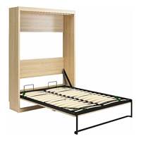 Lit Murphy convertible moderne Illusion, cadre en bois, mécanisme en acier, tailles Twin/Queen/Full/King, pliable pour appartements