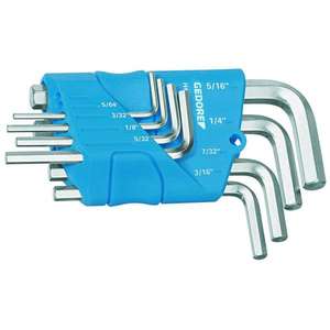 GEDORE-Jeu de clés Allen hexagonales de 1505424 pouces dans un support en plastique (8 pcs.) -CLÉS ALLEN EAN 4010886815007 CLÉS ALLEN BENT (POUCES) - Product Image 1