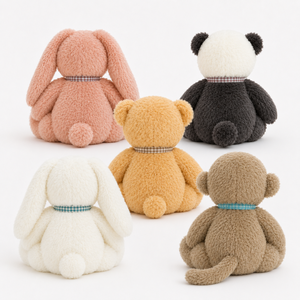 Collection de Peluches Animaux Mignons de Dessins Animés : Lapin, Ours, Chiot – Jouets en Peluche Doux à Câliner, Cadeau pour Enfants, Taille Personnalisée, Décoration de Chambre - Product Image 5