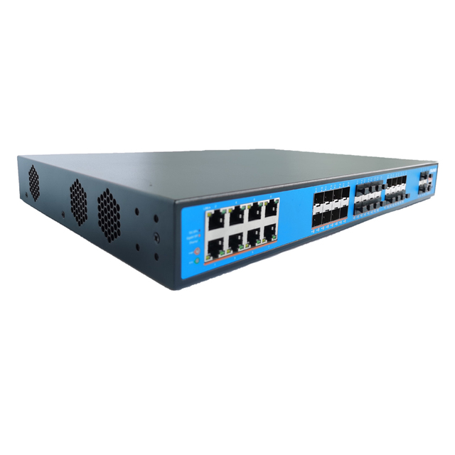 24 Port Gigabit Fiber + 8 Port Managed L2 Network Switch with 10G 4 Port SFP+