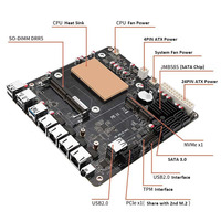 Carte mère ITX Intel Quad Core N150 6W 3.6GHz avec 4 ports LAN 2.5G, 6 ports SATA, M.2/HD/DP intégrés, SoC de bureau, NAS domestique, PfSense, Nouveau