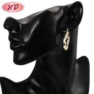 HD Europeo Dei Monili di Modo Più Nuovo Modello Orecchino Geometrica 18K Placcato Oro di Spessore <span class=keywords><strong>Orecchini</strong></span> A Cerchio gioielli - Product Image 6