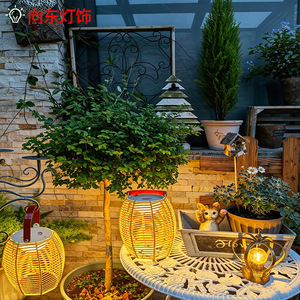 Lámpara Solar Tejida a Mano, Impermeable, Portátil, para Exteriores, Patio, Jardín, Césped, Villa - Product Image 3