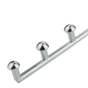 Phụ Kiện Móc Trưng Bày Chất Lượng Cao Móc Treo Tường Kim Loại Dày Hình Elip Hình Bầu Dục Siêu Thị Màu Bạc Bền - Product Image 5