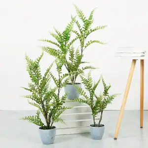Wholesale Professional Manufacturer Artificial Decorative Plastic Fern Tree for Office