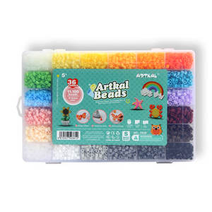 Hama Perlen 201-12 perline da stirare con circa 3.000 perline colorate con diametro di 5 mm, colore marrone, divertimento creativo per bambini dai 5 anni in su