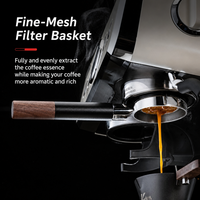 Poignée de rechange pour porte-filtre sans fond en acier inoxydable pour machine à expresso, outils de barista, accessoires commerciaux pour café 54mm 58mm