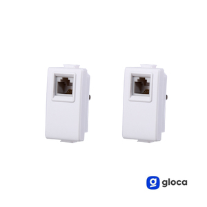 Connecteurs téléphoniques Gloca RJ11, lot de 2 connecteurs femelles en plastique ABS, contacts en cuivre pour la communication de données - Product Image 3