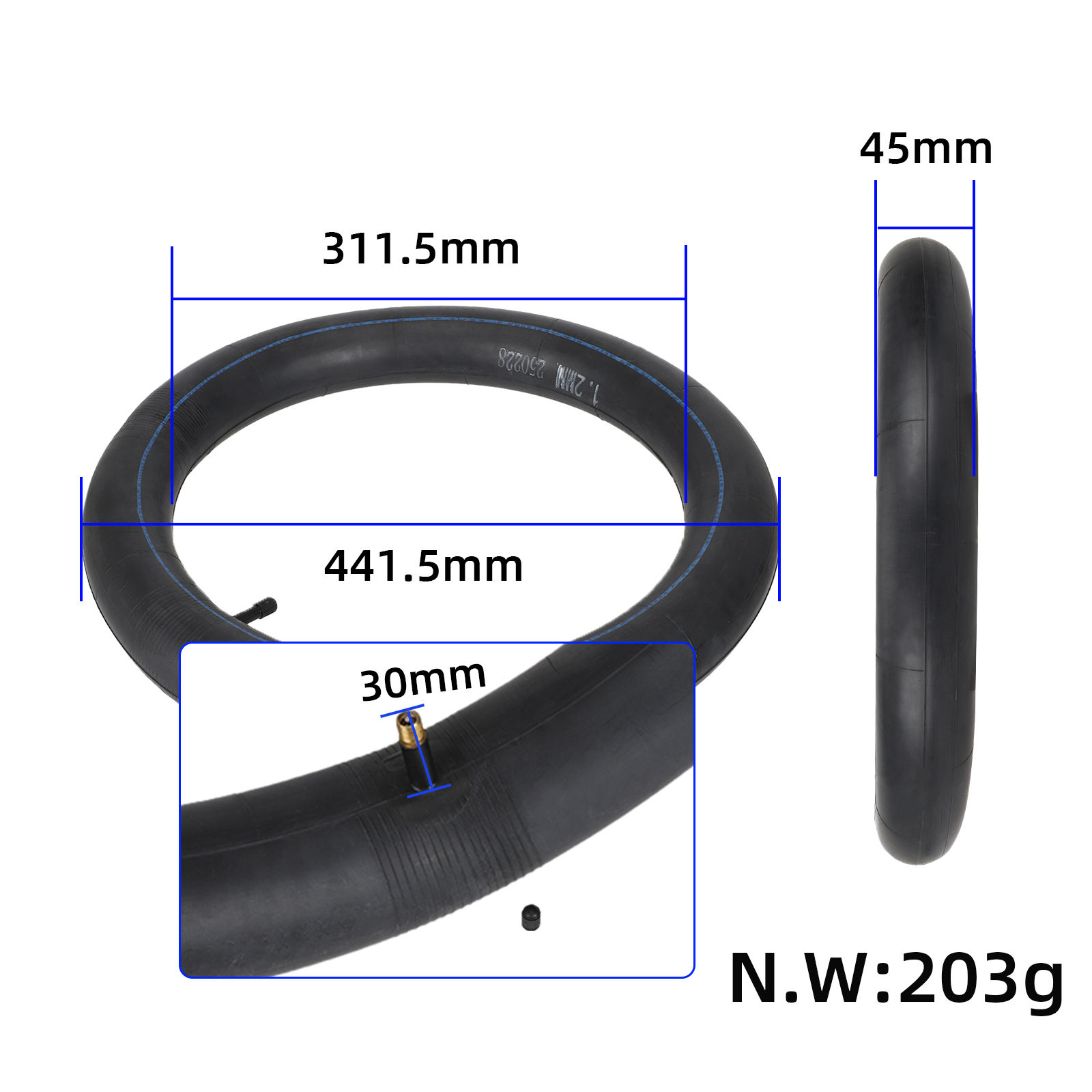 Cámara de aire con válvula AV