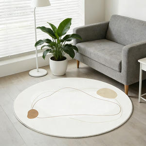 Tappeti e Moquette Moderni Rotondi Spessi per Soggiorno, Piastrelle di Moquette su Misura per Arredamento Casa - Product Image 5