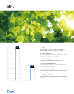 Deye-Contenedor de sistema de almacenamiento de energía solar, paquete de batería LiFePO4 EU, alto voltaje, 102,4 V, 40Ah, Ah - Product Image 5